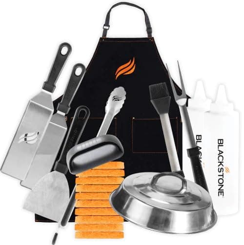 BLACKSTONE 2322 Original Omnivore 36 Inch Griddle with Hood, 4-Burner Flat Top Grill, Propane Gas Grill with Blackstone Griddle Accessories, Seasoning and Wholesalehome Reusable Gloves and Cloth