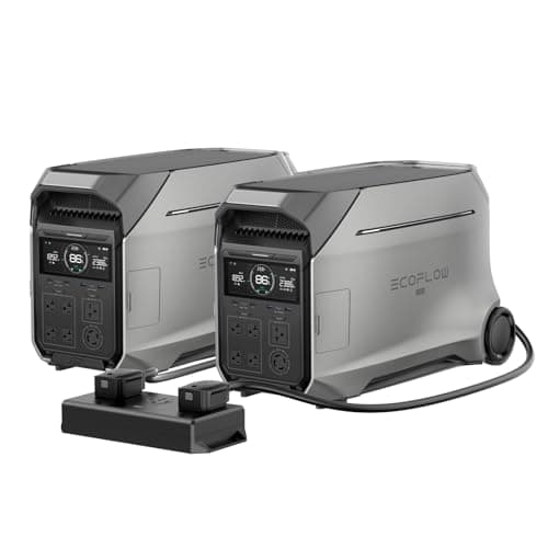 EF ECOFLOW 8kWh Home Battery Backup: 2 DELTA Pro 3 with 50 Amp Hub, 120/240V 8000W AC Output, Solar Generator for Home Use, Camping Accessories, Emergencies, Power Outages, RVs
