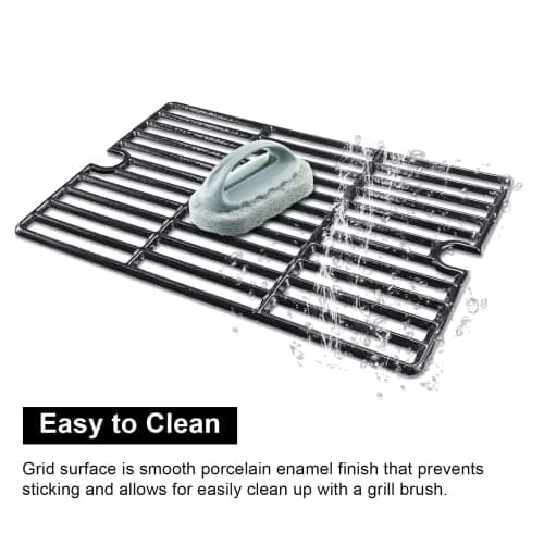 Hisencn Grill Replacement for Smoke Hollow PS9900, PS9500, 6800, Smoke Hollow Grill Parts for 16.5" Porcelain Steel Heat Plate Shield, Stainless Steel Pipe Burners, Cast Iron Cooking Grate