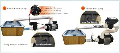 UCEDER Hot Tub LX H20-Rs1 Thermostat 110V 2kw with Adjustable Temperature Thermostat for Some hot tubs,Underground Small Pool &Bathtub（Suggest Connect 20A Adapter or Breaker