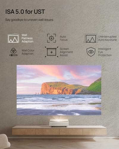 XGIMI AURA 2 2024 NEW UST Laser Projector, Dolby Vision, IMAX Enhanced, 2300 ISO Lumens, 1,000,000:1 Dynamic Contrast Ratio, 0.177:1 Throw Ratio, Intelligent Screen Adaption, 60W Harman Kardon
