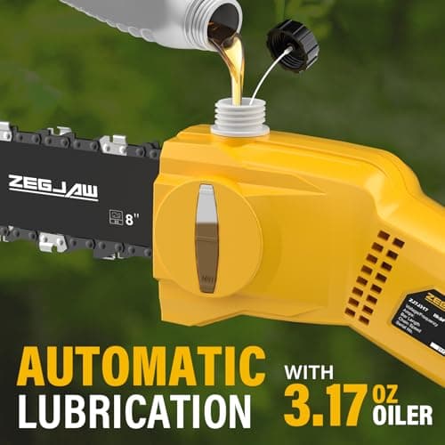 Pole Saw Corded, 6 Amp 8 Inch Pole Saws for Tree Trimming, Electric Pole Saw with 13 Feet Height Reach, Tool-free Installation