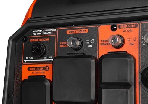 WEN Quiet 6800-Watt Dual Fuel RV-Ready Electric Start Portable Inverter Generator with Fuel Shut Off and CO Watchdog for Electric Vehicle Backup (DF680iX)
