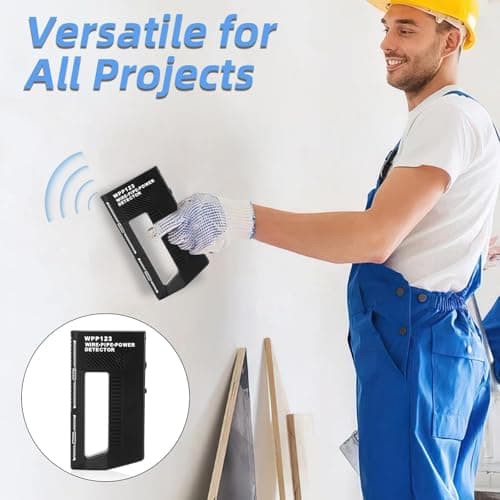 Wpp123 Metal Detector, Wire Pipe Power Detector, 3in1 Wall Scanner Metal Detectors High Sensitivity, Adjustable Wood Stud Finder Handheld Wall Scanner with Alarm for Indoor Decoration Structure