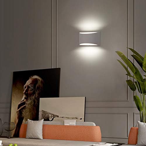 Aipsun Indoor Aluminum Modern LED Wall Sconce Hardwired Interior Wall Lights Set of 2 Up and Down Wall Mount Light for Living Room Bedroom Hallway Corridor Cool White 6000K(with G9 Bulbs)