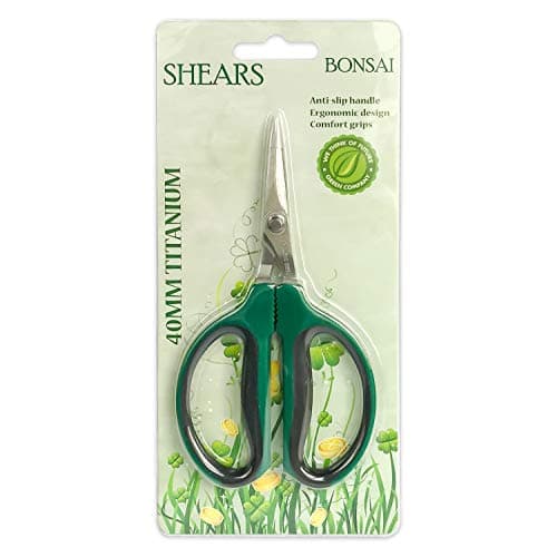 6-Inch Stainless Steel Garden Bonsai Pruning Shears with 40mm Straight Blade Pruners, Anti-Slip Softgrip Micro-Tip Snip
