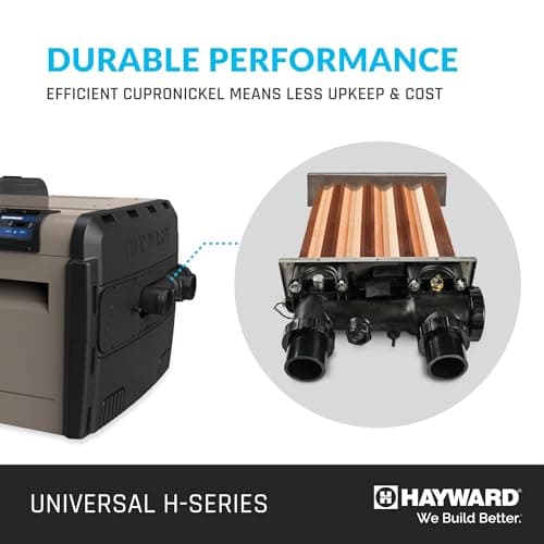 Hayward W3H400FDN Universal H-Series 400,000 BTU Natural Gas Pool and Spa Heater for In-Ground Pools and Spas