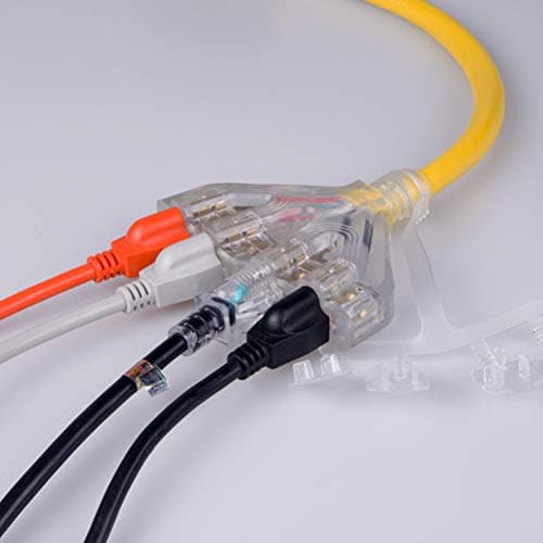 25 Feet Heavy Duty Generator Adaptor Extension Cord,Locking Cord,NEMA L14-30P/Four 5-20R, 4 Prong 10 Gauge Flexible Generator Cable,Generator Power Cord, 125/250V 30Amp 7500 Watts Yodotek