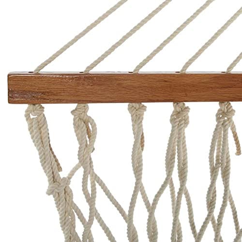 Original Pawleys Island 14OC Original Deluxe Cotton Rope Hammock with Free Extension Chains & Tree Hooks, Handcrafted in The USA, Accommodates 2 People, 450 LB Weight Capacity, 13 ft. x 60 in.
