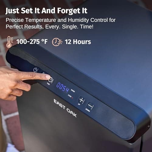 EAST OAK Ridgewood 30" Electric Smoker, Smoker with Side Wood Chip Loader, 725 Sq Inches of Cooking, Digital Control, 4 Removable Racks, Outdoor Kitchen, Night Blue