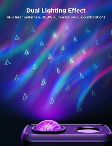 Govee Outdoor Projector Light, Laser and Aurora Star Projector Light for Indoor and Outdoor Decor, 16 RGB Patterns, RGBW Aurora, 51 Scene Modes, Works with Alexa, Google Assistant, Matter