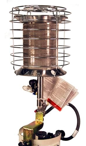 Dura Heat TT-360 Propane(LP) 360 Degree Tank Top Heater, Length: 8.9in, Width: 8.9in, Height: 20.24in,Silver