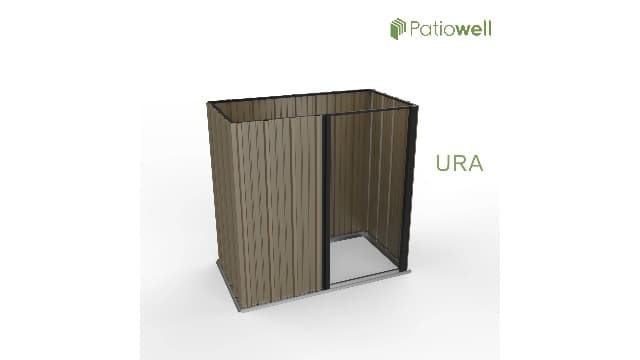 Patiowell 5x3 FT Outdoor Storage Shed, Tool Shed with Sloping Roof and Lockable Door, Metal Shed for Backyard Garden Patio Lawn, Brown