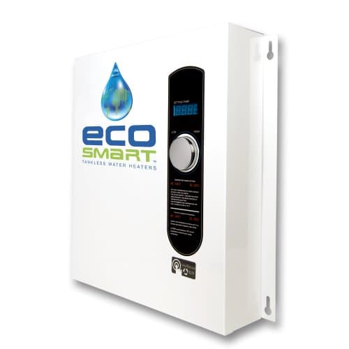 EcoSmart ECO 24 24 KW at 240-Volt Electric Tankless Water Heater with Patented Self Modulating Technology, 17 x 17 x 3.5