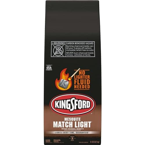 Kingsford Match Light Instant Charcoal Briquettes, BBQ Charcoal for Grilling, Mesquite, 8 Pounds, Packaging May Vary