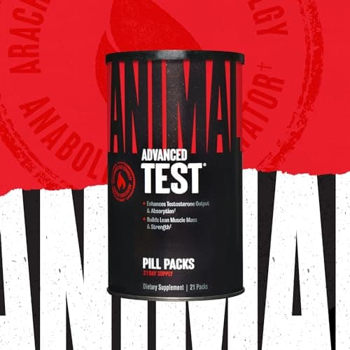 Animal Test Testosterone Booster for Men - Male Enhancing Supplement Libido Booster for Strength Athletes & Bodybuilders to Increase Stamina, Endurance, Muscle Growth, All-in-One Packs – 21 Day Cycle
