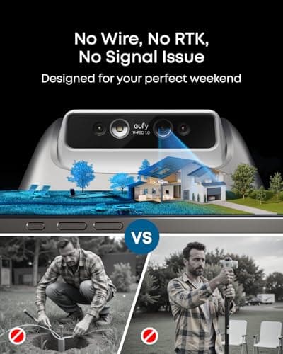 eufy Robot Lawn Mower E15, No Wire, No RTK, No Signal Issue, Hands-Free Auto Mapping, Precise Obstacle Avoiding, Reliable Lawn Maintenance, Worry-Free Experience