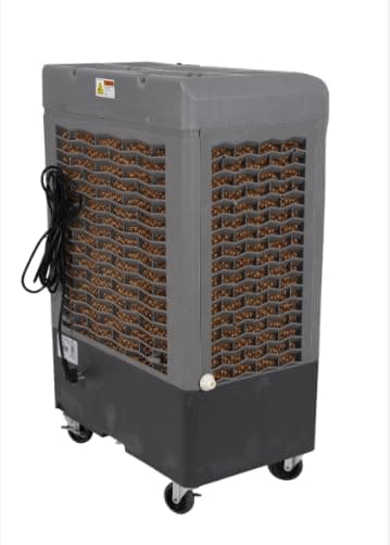 Hessaire MC37M Portable Evaporative Cooling Fan, Indoor/Outdoor High Temp Low Humidity Environments, 3100 CFM, 950 sq. ft., 3-Speed Fan, 59 dB, Gray