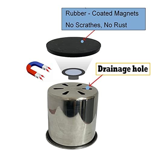 Magnetic Cup Holder Beverage Holder Drink/Can Holder - Strong Magnet Sticks Good to The Farm Tractor - Horizontal Surface Mounting (with Buffer Protection Layer) for Riding Mower,Forklift,Lawnmower