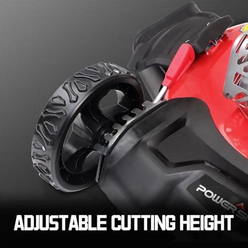 PowerSmart Gas Lawn Mower 21-Inch with 140cc Briggs and Stratton E550 Engine, High Wheels, 3-in-1 with Bagging