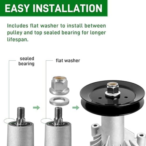 130794 Spindle Compatible with Craftsman LT1000 LT2000 DYT4000 42" Deck Tractor, HU, Poulan Pro Riding Mower, Replace 532128285 532130794 532133172 2-Pack