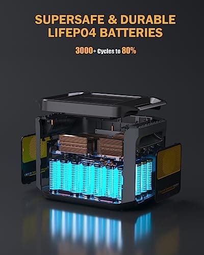 VTOMAN 3096Wh Solar Generator, FlashSpeed 1500 Power Station Bundle with Extra Battery & 400W Solar Panel, 1500W (3000W Peak) LiFePO4 Battery for Home Backup Power RV Emergency (3 Separate Packages)