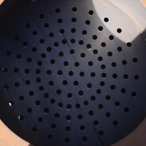 Ash & Ember 24" Corten Steel Dual Flame Smokeless Fire Pit with Lid, Ultra-Efficient Enclosed Airflow Design, Backyard Smokeless Outdoor Fire Pit, Will Patina Overtime