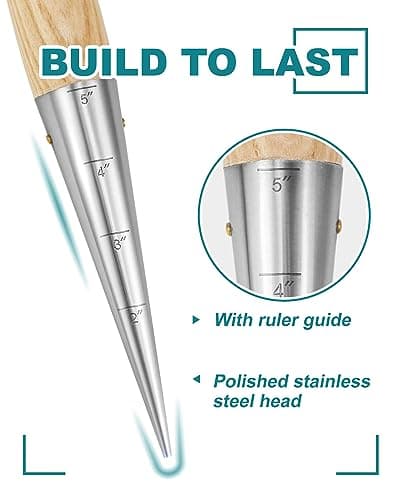 Dibber with 5 Inch Measurements Seed Dibber Garden Tool Hand Dibbler Seed Planter Tool Seed Dispenser Hole Digger for Planting Small Seeds Seedlings Sowing Seeds Transplanting Plants Planting Bulbs