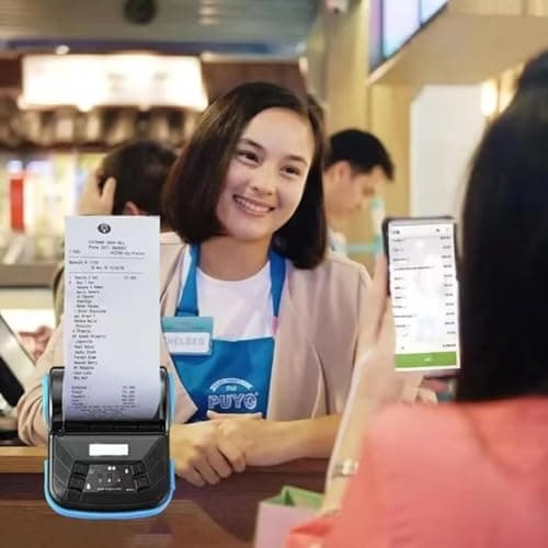 NOT for iOS/ipad/MAC/iPod, only Compatible with Android/Windows,80mm Portable Bluetooth Receipt Thermal Printer Wireless Ticket Bill Invoice pos Printer for Small Business