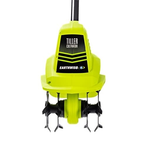 Earthwise Power Tools by ALM TC70020IT 20-Volt 7.5-Inch Cordless Electric Garden Tiller Cultivator, (2AH Battery & Fast Charger Included), Green
