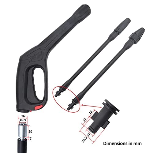 High Pressure Water Spray Gun Wand Nozzle, Replacement Pressure Washer Gun Compatible with Portland Pulsar Husky Powerwasher TaskForce TaskMaster ShopForce Electric Pressure Washers