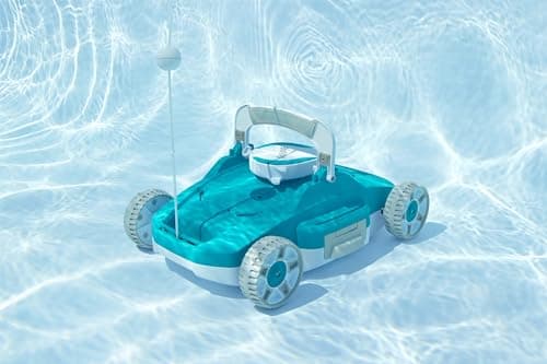 Bestway: AquaTronix: G200 Robotic Pool Vacuum - Cordless Debris Cleaning for Flat-Bottom in/Above Ground Swimming Pools, Maintenance Up to 538 SqFt
