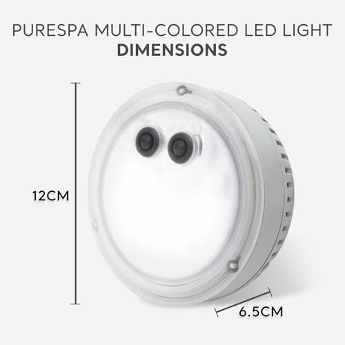 Intex PureSpa Battery Powered Submersible Multi-Colored LED Light PureSpa Models with White, Green, Teal, Blue, and Purple Lights