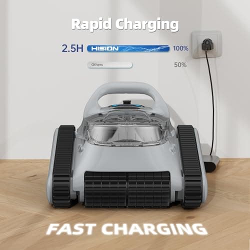 Robotic Pool Vacuum for Inground Pools: 2025 Upgraded Cordless Robot Robotic Pool Cleaners 180W Suction Auto Vacuums Wall Climbing Waterline Scrubbing Cleaning 150 Mins Long Battery Up to 2,000 sq.ft