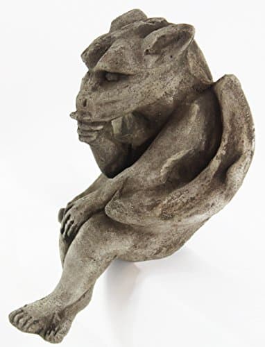Sitting Gargoyle Concrete Home and Garden Statues Cement Igor French Sculpture European Cast Stone Figure All Weather Statuary Garden Statue Art