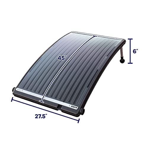 GAME 4721-BB SolarPRO Curve Solar Pool Heater, Made for Intex & Bestway Above-Ground and Inground Pools, Includes Intex Adapters, 2 Hoses & Clamps