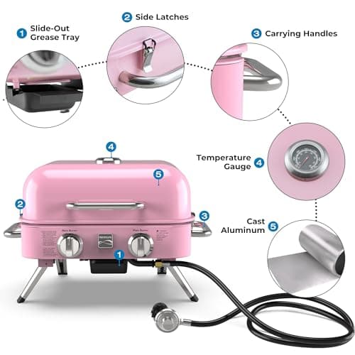 Kenmore 2-Burner Portable Tabletop Retro Gas Grill