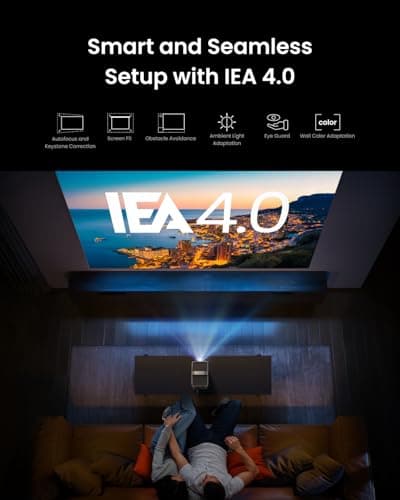 NEBULA Cosmos 4K SE Smart Projector, 4K High-Brightness with Dolby Vision, 200" Screen, 1,800 ANSI Lumens, HybridBeam, Enhanced Image Quality, Google TV, Portable, for Gaming, Home, and Office Use