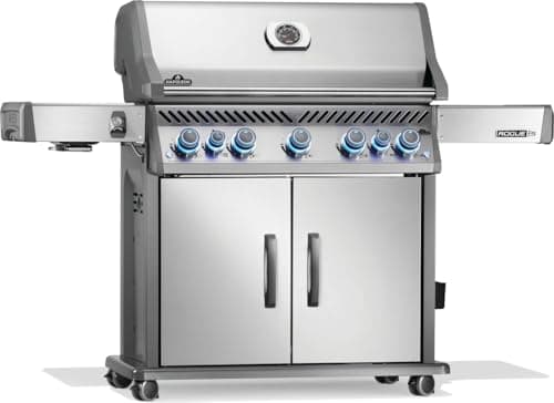 Napoleon Rogue PRO-S 625 Propane Gas Grill with Infrared Side and Rear Burners, Stainless Steel - 7 Burners