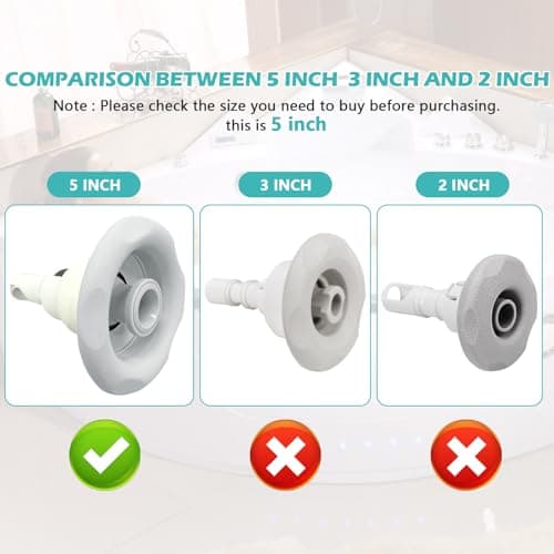 212-7639-STS Hot Tub Replacement Jets 5" Spa Hot Tub Jets 3P