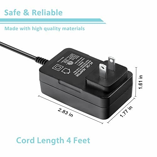 SLLEA 12.6V 2-Prong AC/DC Adapter Compatible with Paxcess HJ1103 HJ1103J Cordless 5000 Automatic Robotic Pool Vacuum Cleaner 5000mAh Lithium Ion Battery XSG1261800 12.6VDC 1.8A Power Supply Charger