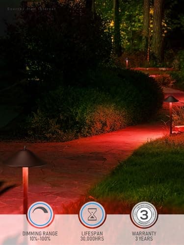 LEONLITE Low Voltage Pathway Lights, 200LM Smart LED Landscape Path Light, Adjustable Warm White&RGB, Dimmable, 5W Color Changing Landscape Lighting Waterproof, Oil Rubbed Bronze, Pack of 6
