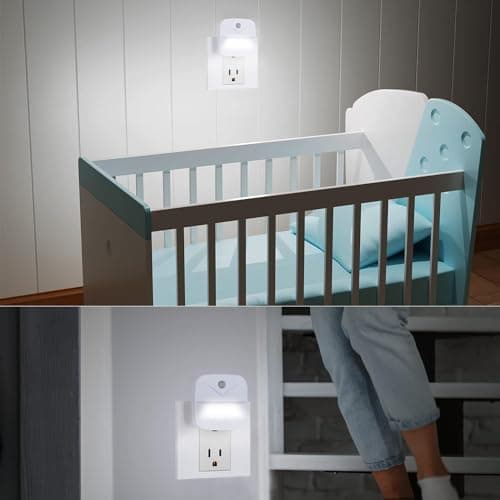 Night Light, LED Night Lights Plug into Wall, Dusk to Dawn Sensing Nightlights, No Glaring Compact Size, Night Light for Kids Navigating in Bathroom, Kitchen, Hallway, 6 Pack, White Light