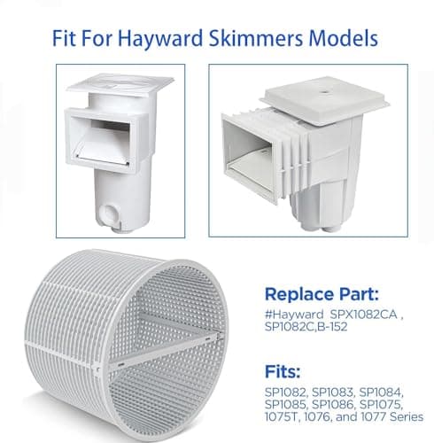 Pool Skimmer Basket Replacement,for Hayward Swimming Pool Skimmer SPX1082CA & Aladdin B-152 Skimmer Models,SP1082 SP1083 SP1084 1085 1086 SP1075 1075T 1076 1077 Skimmers Basket