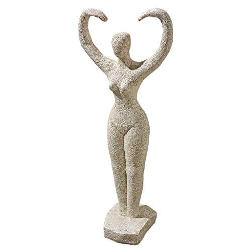 Design Toscano Neolithic Style Gaia Earth Mother Woman Indoor/Outdoor Garden Statue, 40 inches tall, Cast Stone Resin, Rough Stone Finish