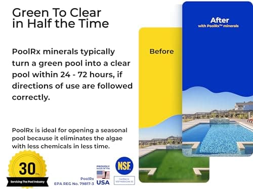 Pool RX 101001 6 Month Algaecide Blue Treats 7.5k-20k gallons, Single, Unit