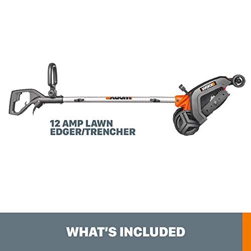 WORX WG896 12 Amp 7.5 Inch Electric Lawn Edger & Trencher, Orange and Black