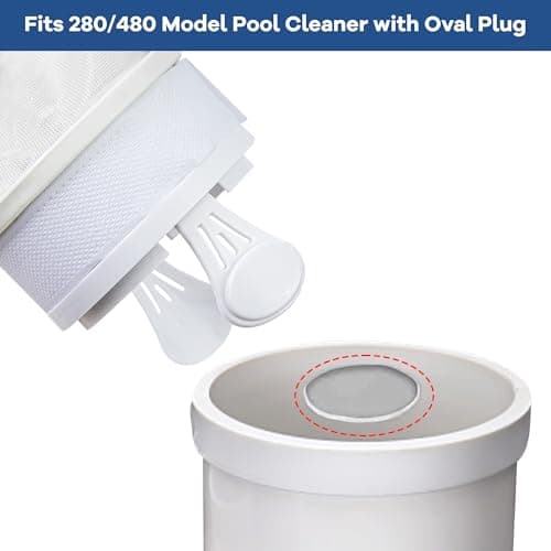 Pool Cleaner Bags, 4 Pack Pool Sweep Bag, Nylon Mesh Pool Vacuum Bag Replacement, All Purpose Bag with Zipper Enclosure, Pool Spa Part Fits Polaris 280, 480, Durable Filter Bag for K13, K16