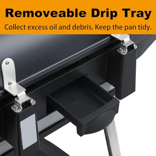 Outdoor Electric Grill & Griddle, 1500 Watts, Black