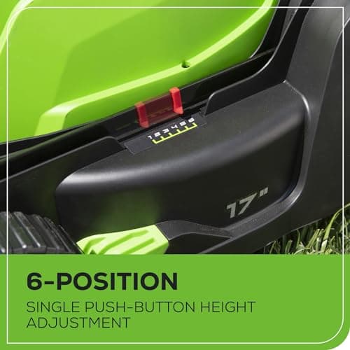 Greenworks 40V 17" Cordless (Push) Lawn Mower (75+ Compatible Tools), 4.0Ah Battery and Charger Included